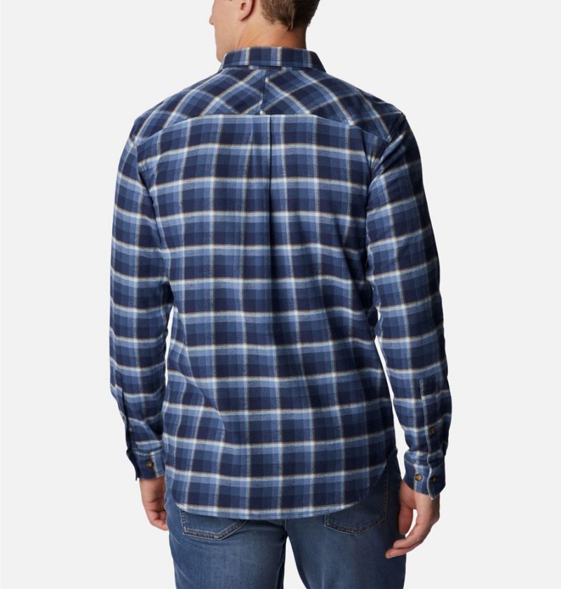 Navy Columbia Flare Gun Stretch Flannel Men's Shirt | 27910XOGY