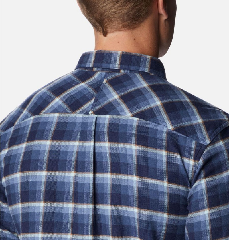 Navy Columbia Flare Gun Stretch Flannel Men's Shirt | 27910XOGY