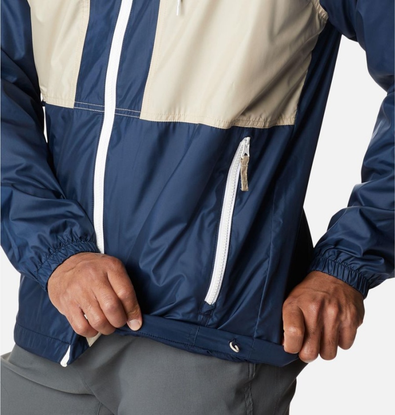 Navy Columbia Flash Challenger Lined Men's Windbreaker | 68734MXEL