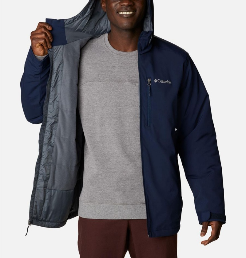 Navy Columbia Gate Racer Softshell Insulated Men's Puffer Jacket | 98263HRBI