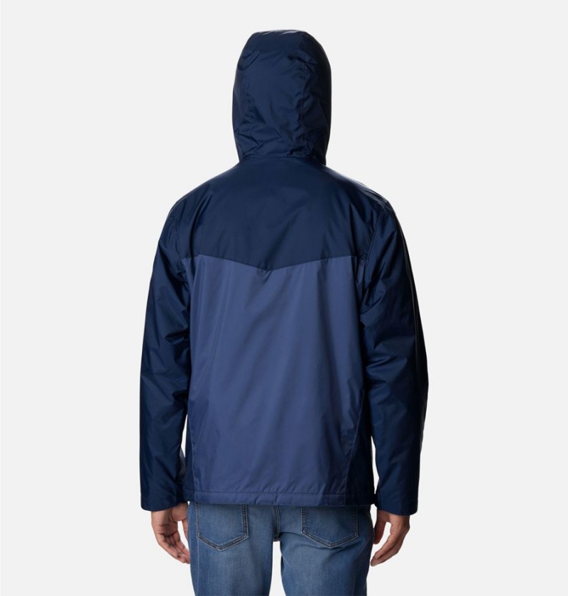 Navy Columbia Glennaker Sherpa Lined Men's Rain Jacket | 43279RBTC