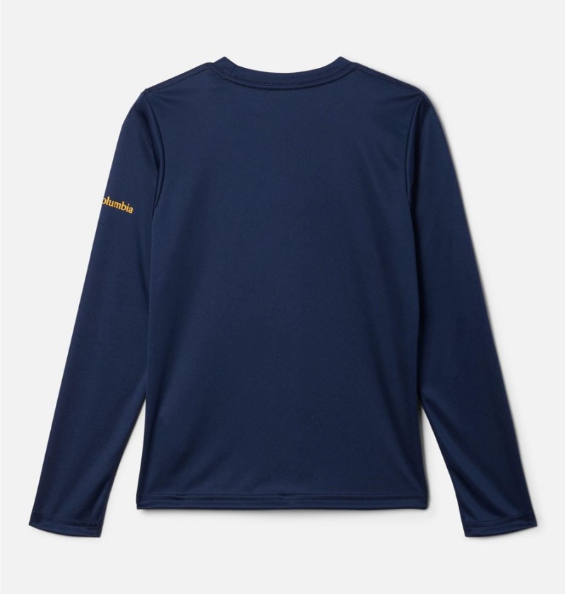 Navy Columbia Grizzly Peak Long Sleeve Graphic Kids' T-Shirt | 06257FYLD