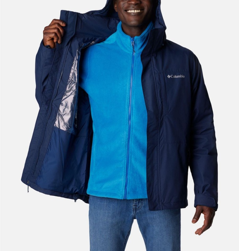 Navy Columbia Gulfport Interchange Men's 3 In 1 Jackets | 64071RVDZ