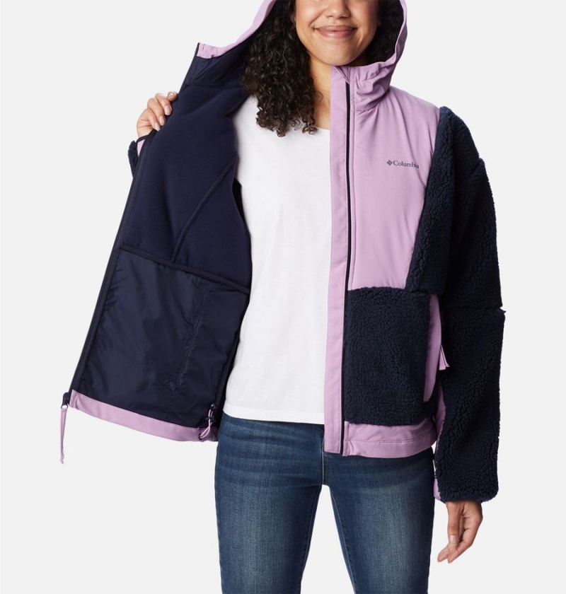 Navy Columbia Hakatai Full Zip Women's Fleece Jacket | 34907GTMO