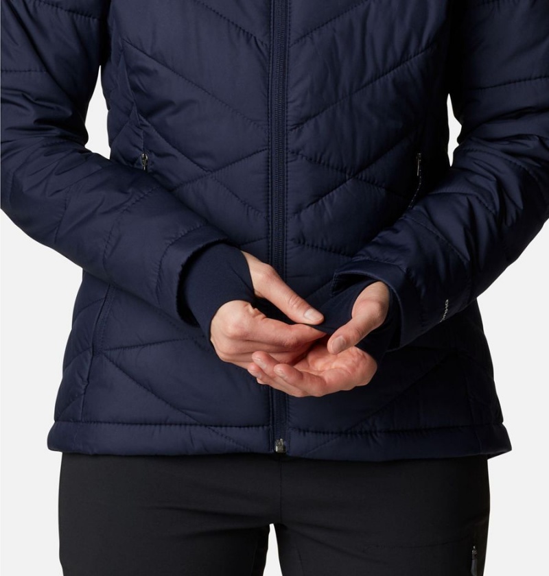 Navy Columbia Heavenly Hooded Women's Puffer Jacket | 39872AXPQ