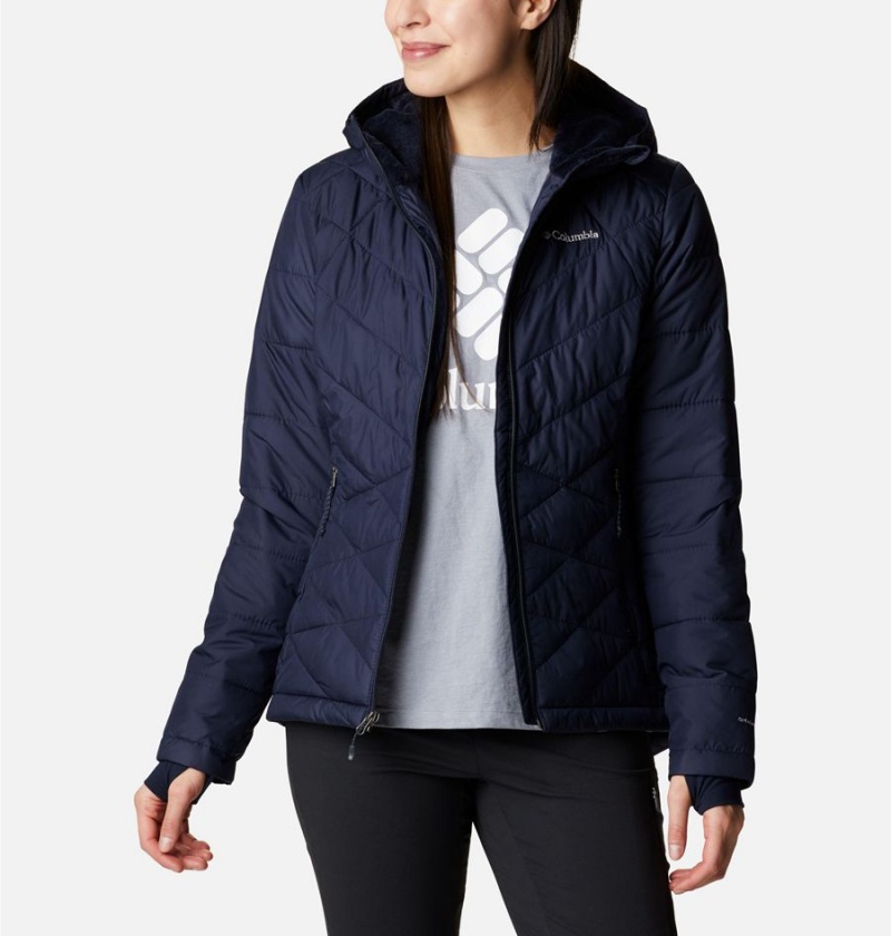 Navy Columbia Heavenly Hooded Women's Puffer Jacket | 39872AXPQ