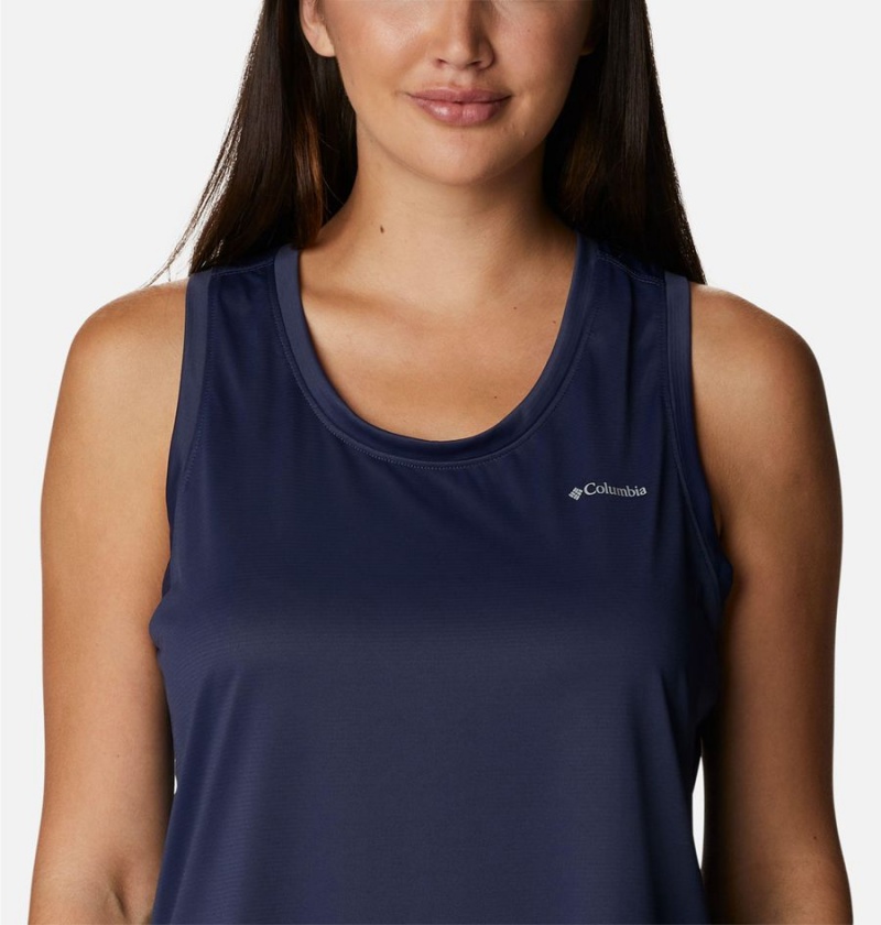 Navy Columbia Hike Women's Tank Top | 16730XWDU