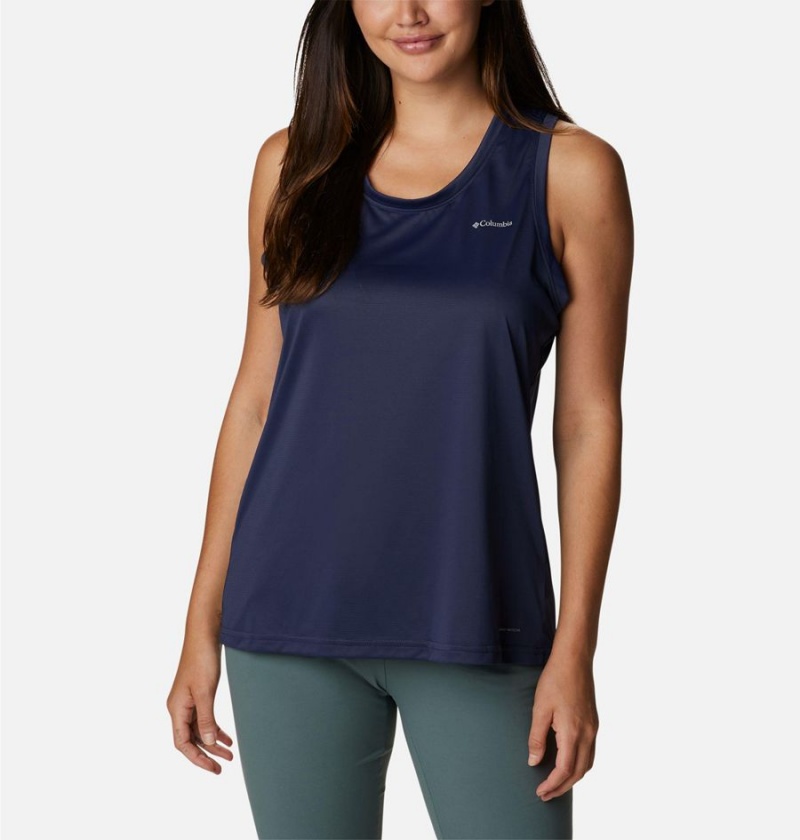 Navy Columbia Hike Women\'s Tank Top | 16730XWDU