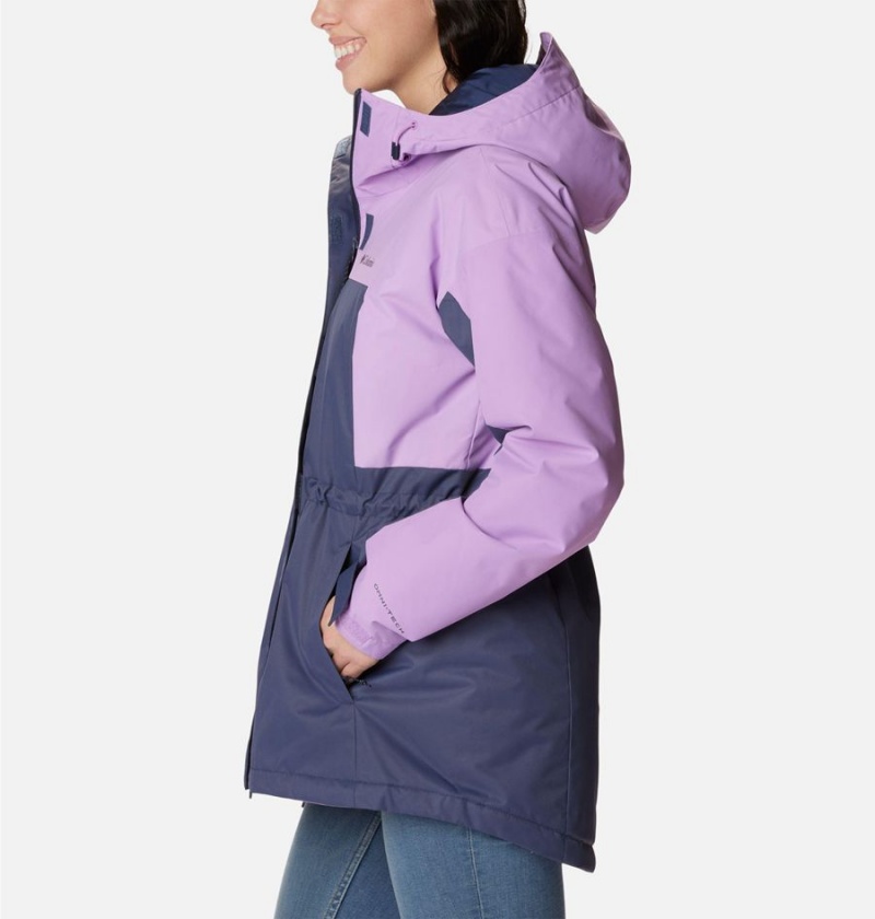 Navy Columbia Hikebound Long Insulated Women's Puffer Jacket | 52413EKJC