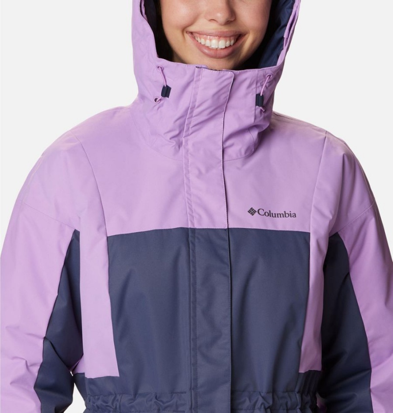 Navy Columbia Hikebound Long Insulated Women's Puffer Jacket | 52413EKJC