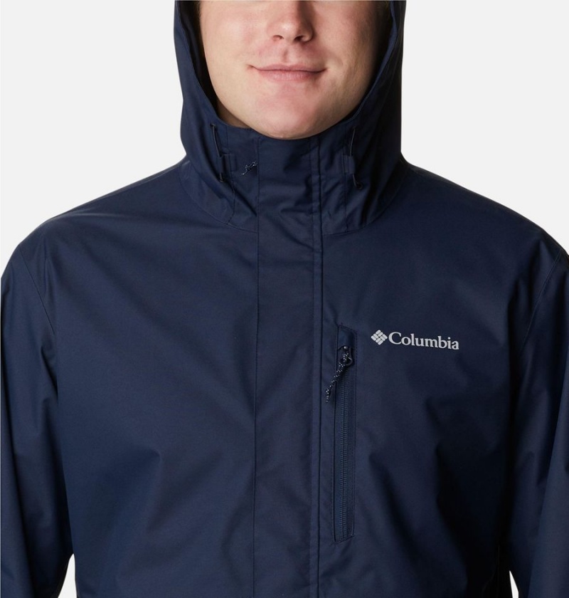 Navy Columbia Hikebound Men's Rain Jacket | 84735KNAL