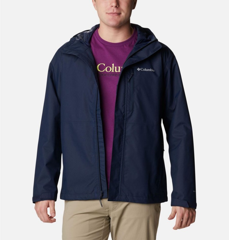 Navy Columbia Hikebound Men's Rain Jacket | 84735KNAL