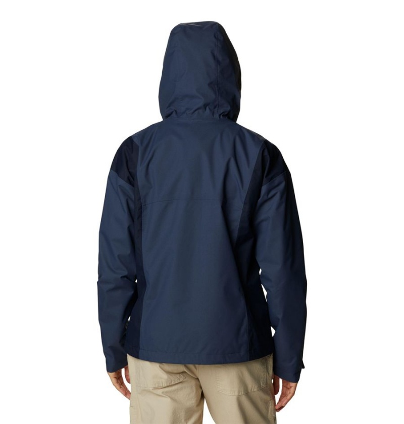 Navy Columbia Hikebound Women's Rain Jacket | 63785TQSL