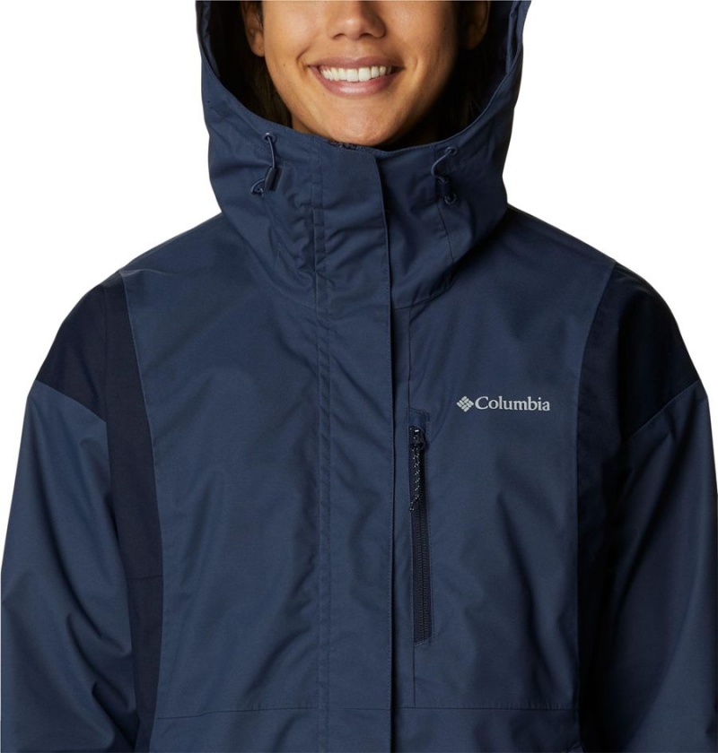 Navy Columbia Hikebound Women's Rain Jacket | 63785TQSL