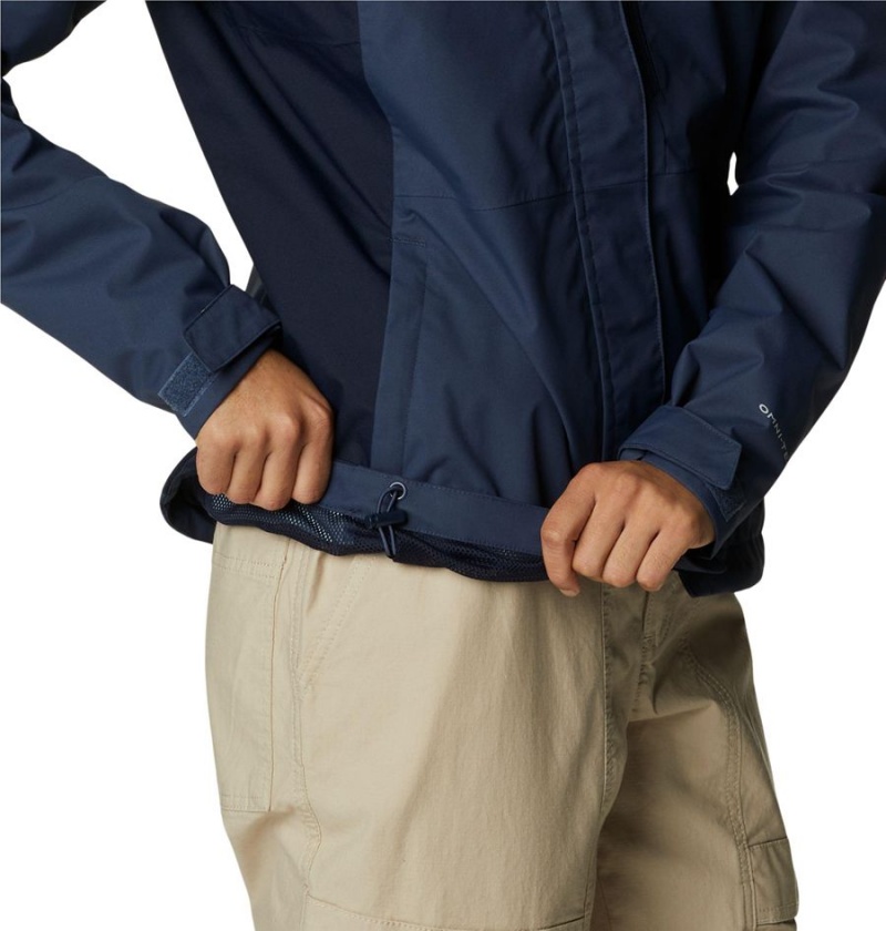 Navy Columbia Hikebound Women's Rain Jacket | 63785TQSL