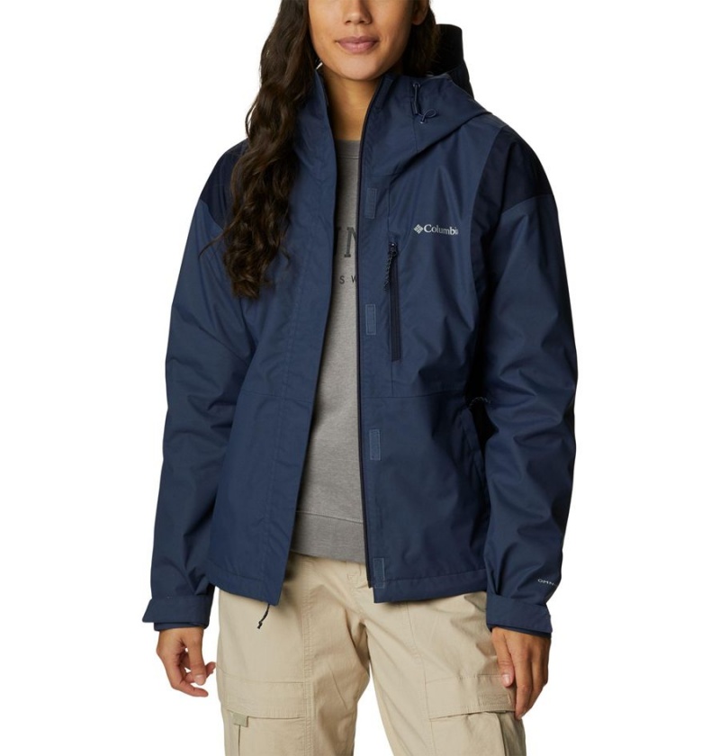 Navy Columbia Hikebound Women's Rain Jacket | 63785TQSL