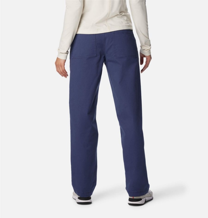 Navy Columbia Holly Hideaway Cotton Women's Pants | 61527MYXZ