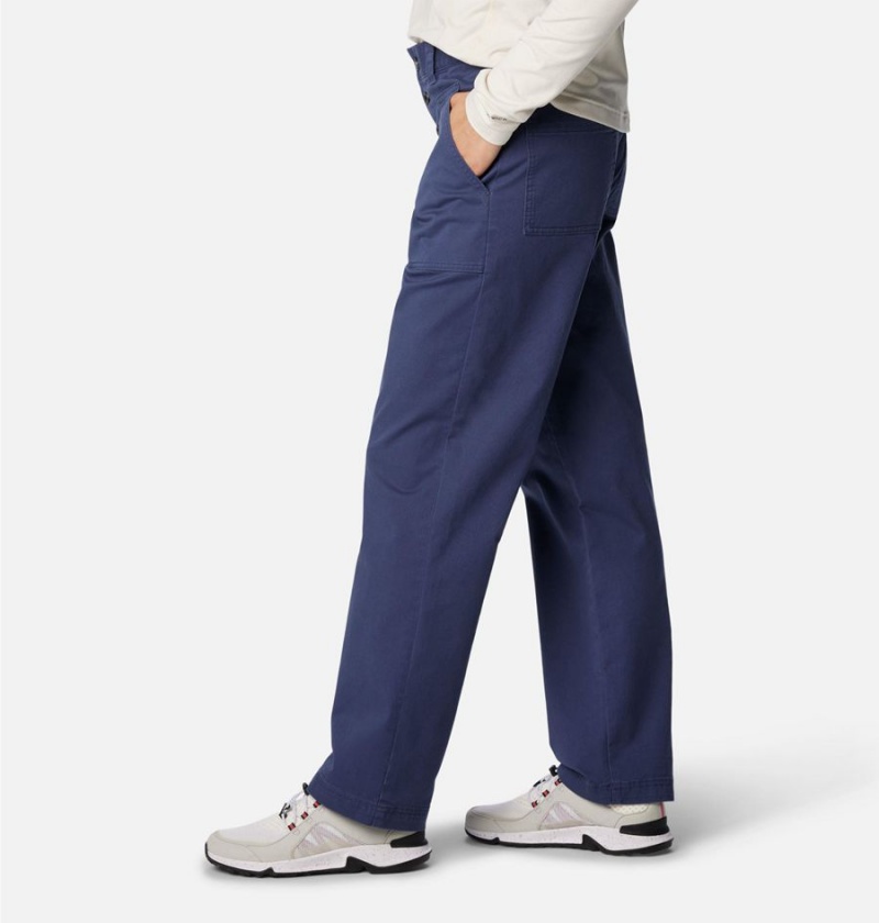 Navy Columbia Holly Hideaway Cotton Women's Pants | 61527MYXZ