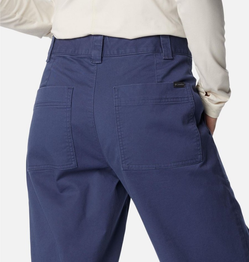 Navy Columbia Holly Hideaway Cotton Women's Pants | 61527MYXZ