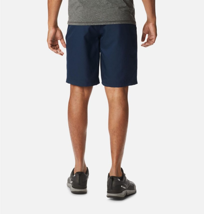 Navy Columbia Iron Mountain Trail Men's Shorts | 16037KMYN