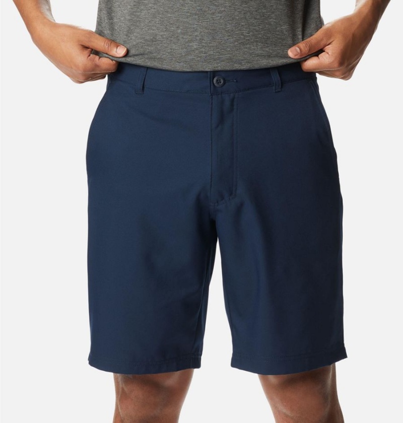 Navy Columbia Iron Mountain Trail Men's Shorts | 16037KMYN