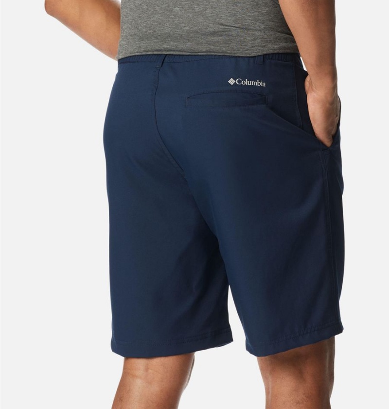 Navy Columbia Iron Mountain Trail Men's Shorts | 16037KMYN