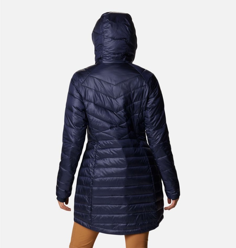 Navy Columbia Joy Peak Mid Insulated Hooded Women's Puffer Jacket | 59786XORS