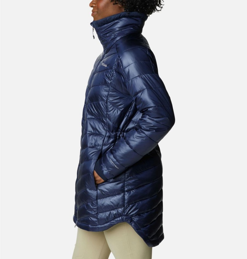 Navy Columbia Joy Peak Mid Women's Puffer Jacket | 60975HPVU