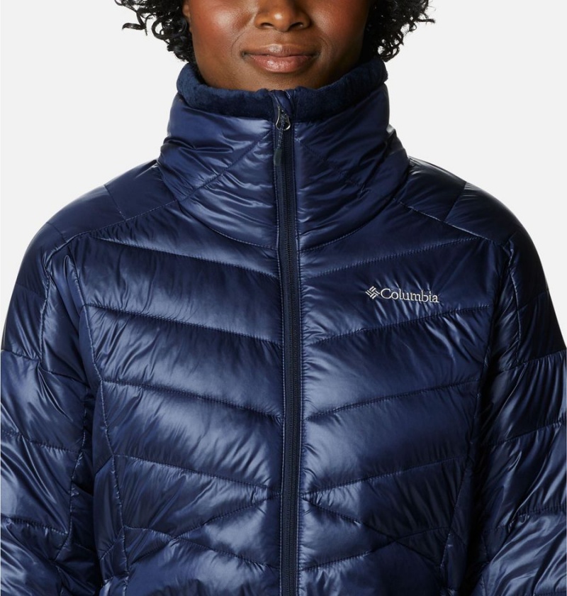 Navy Columbia Joy Peak Mid Women's Puffer Jacket | 60975HPVU