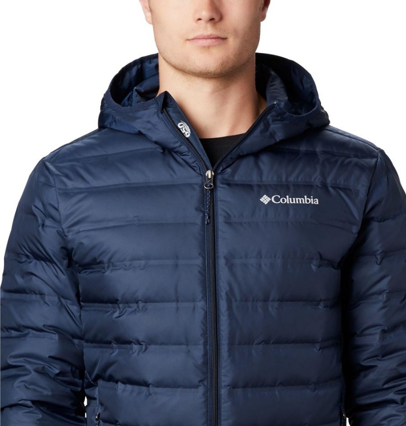 Navy Columbia Lake 22 Hooded Insulated Men's Puffer Jacket | 52137QTYC