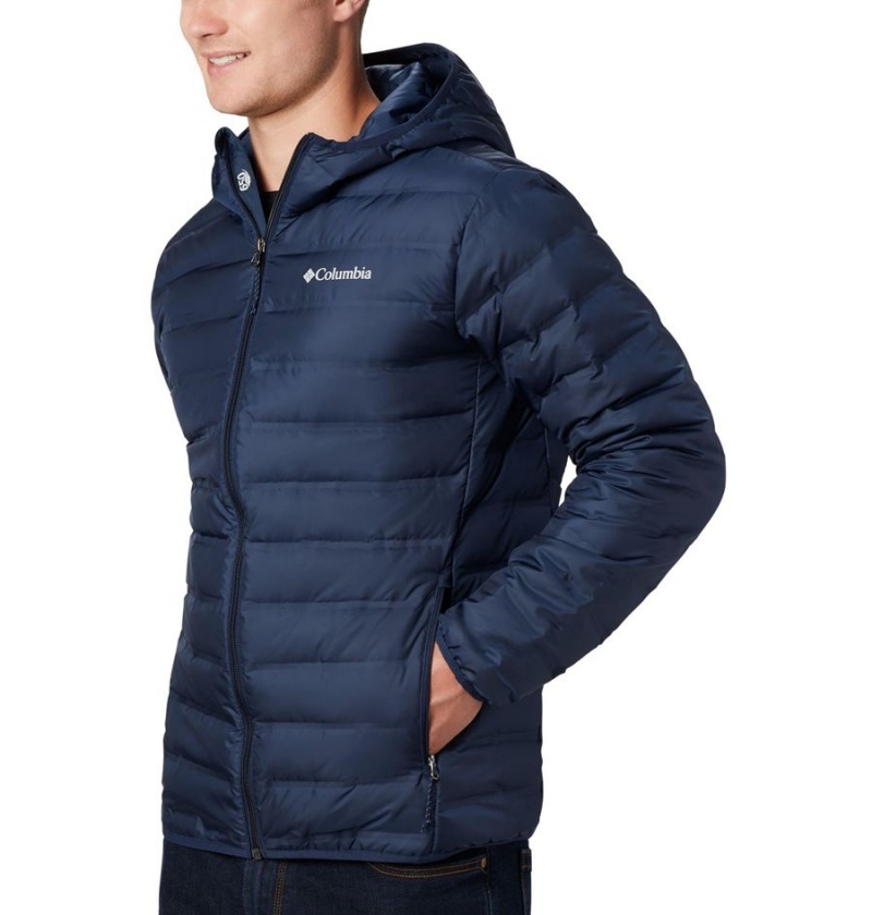 Navy Columbia Lake 22 Hooded Insulated Men's Puffer Jacket | 52137QTYC