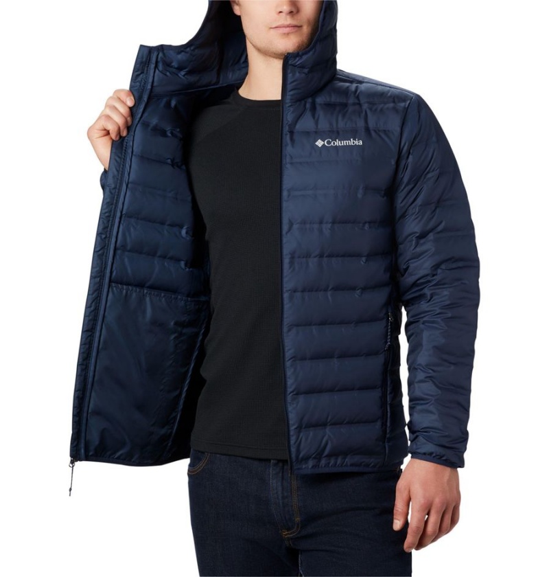 Navy Columbia Lake 22 Hooded Insulated Men's Puffer Jacket | 52137QTYC