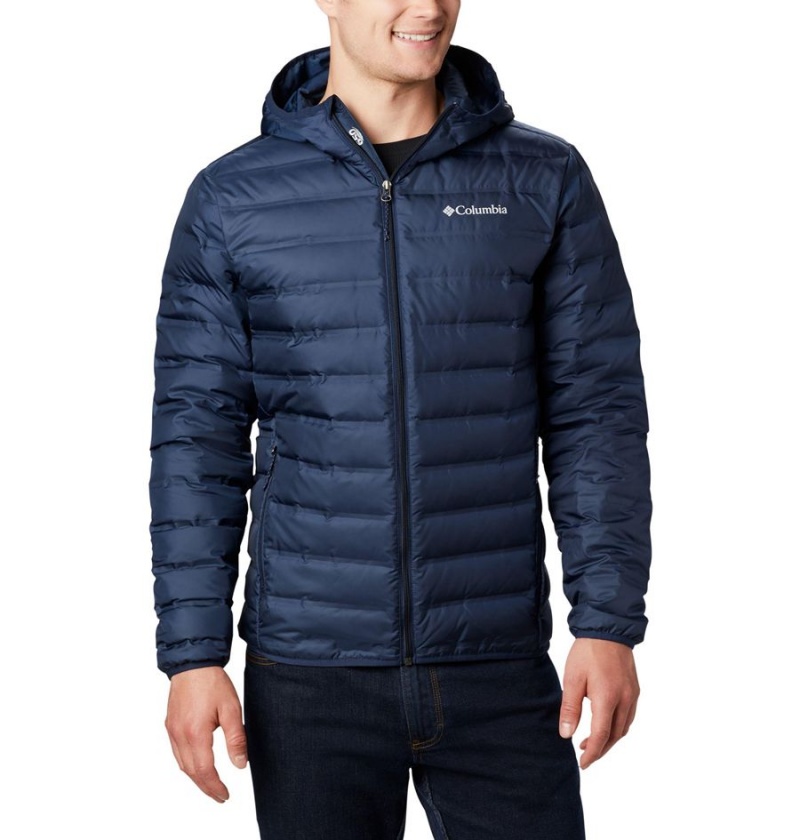 Navy Columbia Lake 22 Hooded Insulated Men\'s Puffer Jacket | 52137QTYC