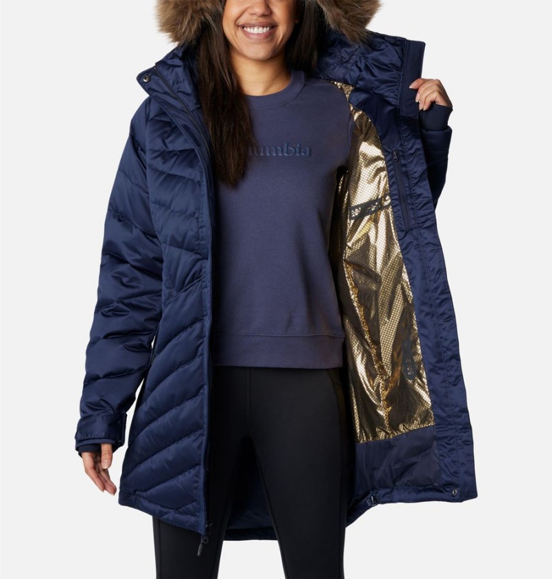 Navy Columbia Lay D III Mid Women's Puffer Jacket | 23104WHQL