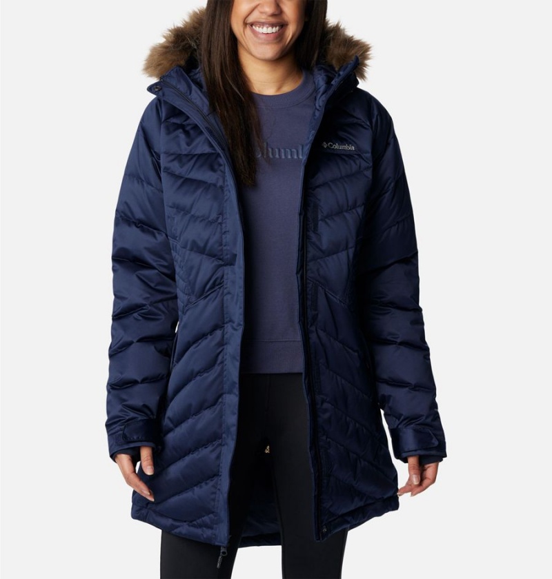 Navy Columbia Lay D III Mid Women's Puffer Jacket | 23104WHQL