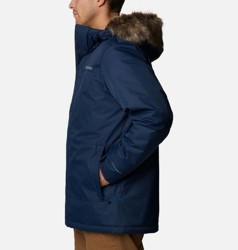 Navy Columbia Leif Trail Men's Coats | 24156ABQC