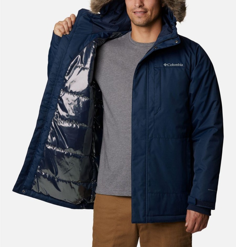 Navy Columbia Leif Trail Men's Coats | 24156ABQC