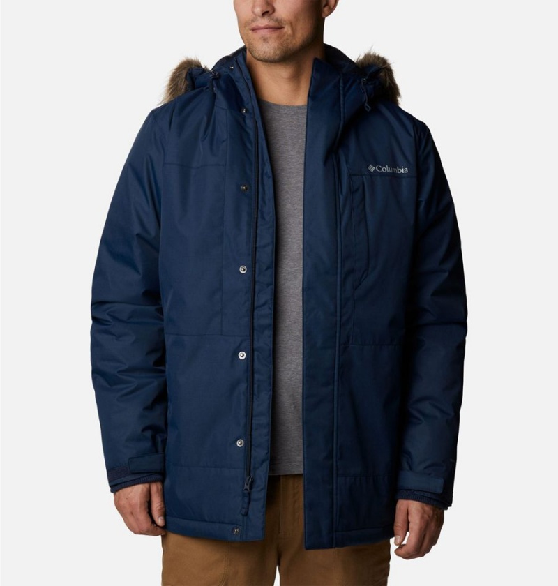 Navy Columbia Leif Trail Men's Coats | 24156ABQC