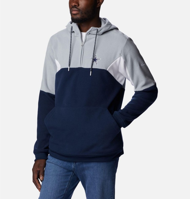 Navy Columbia Lodge Fleece - Dallas Cowboys Men's Hoodie | 10849ZNSX