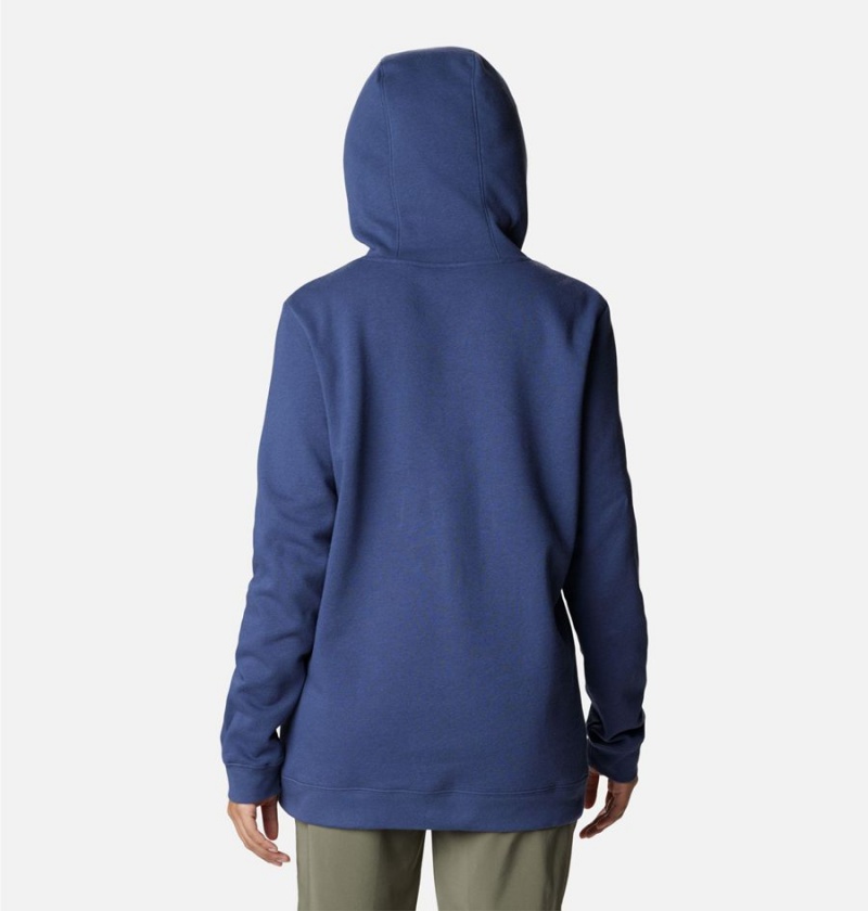 Navy Columbia Logo II Women's Hoodie | 78143MZRL