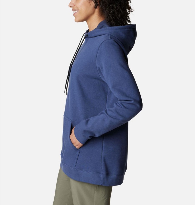 Navy Columbia Logo II Women's Hoodie | 78143MZRL