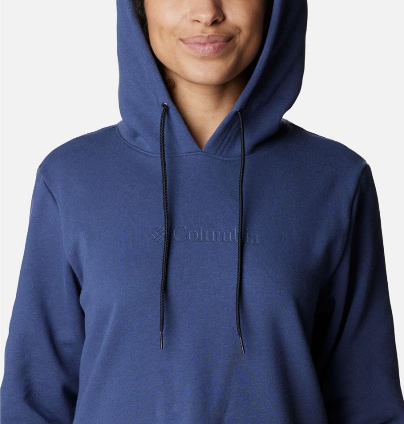 Navy Columbia Logo II Women's Hoodie | 78143MZRL