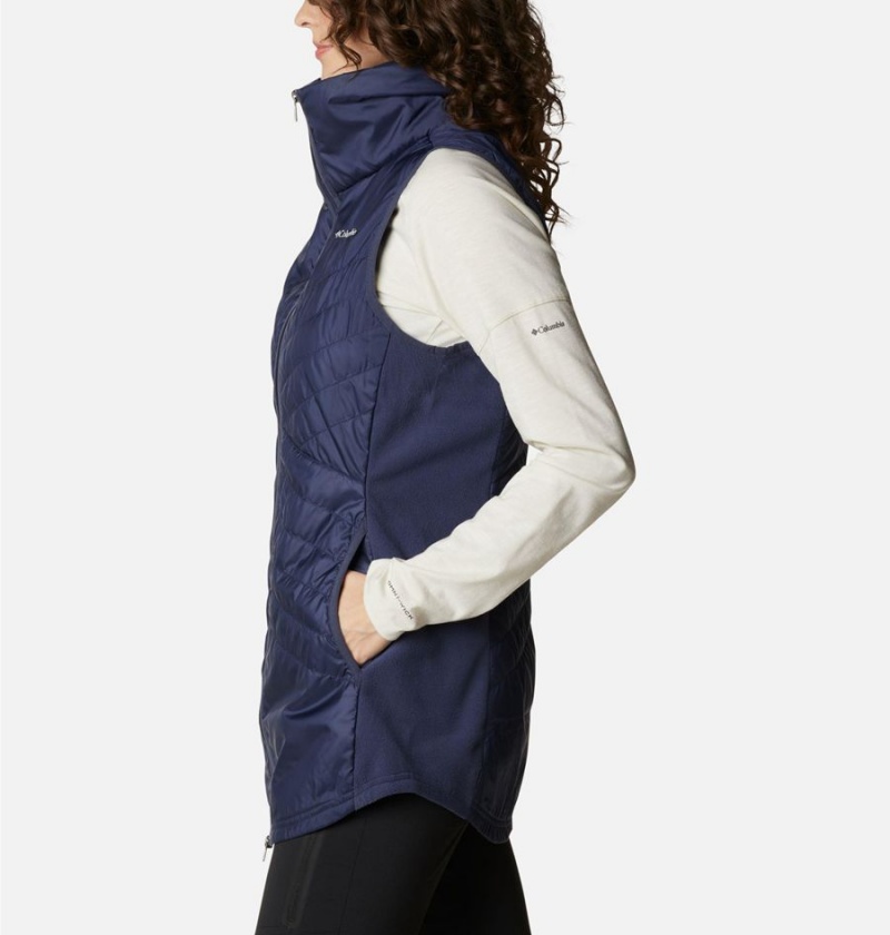 Navy Columbia Mix It Around Long Women's Vest | 98701VWGA