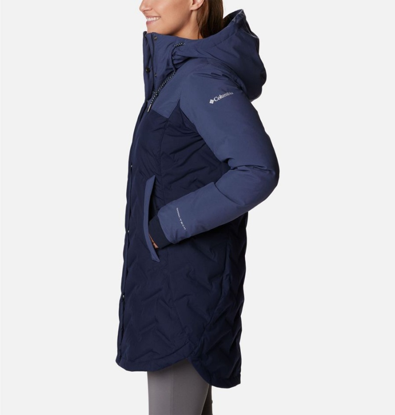 Navy Columbia Mountain Croo II Mid Down Women's Coats | 58176QKBW