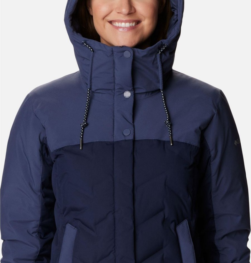 Navy Columbia Mountain Croo II Mid Down Women's Coats | 58176QKBW