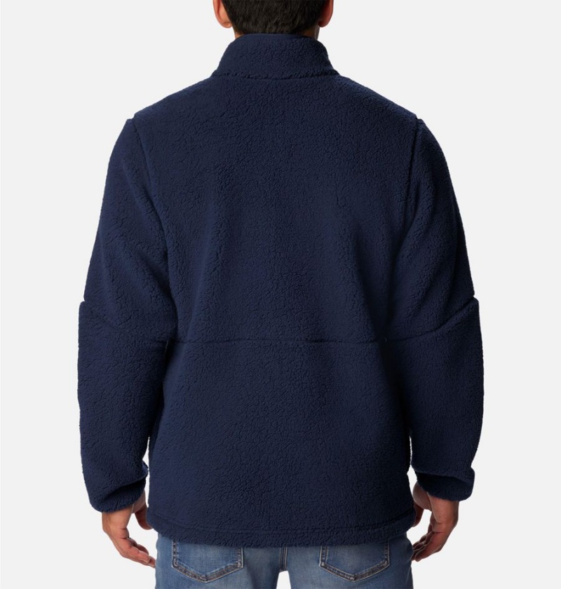 Navy Columbia Mountainside Heavyweight Sherpa Men's Fleece Jacket | 49503VWNX