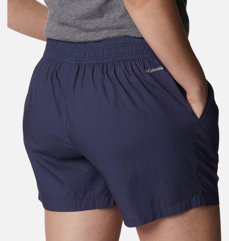 Navy Columbia Norgate Women's Shorts | 49673WEJB