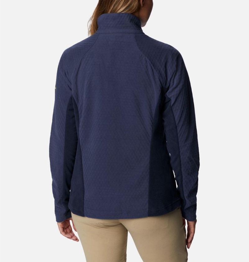 Navy Columbia Overlook Pass Half Zip Women's Pullover | 12375TEHM