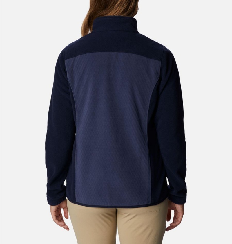 Navy Columbia Overlook Trail Full Zip Women's Fleece Jacket | 85402GYFZ