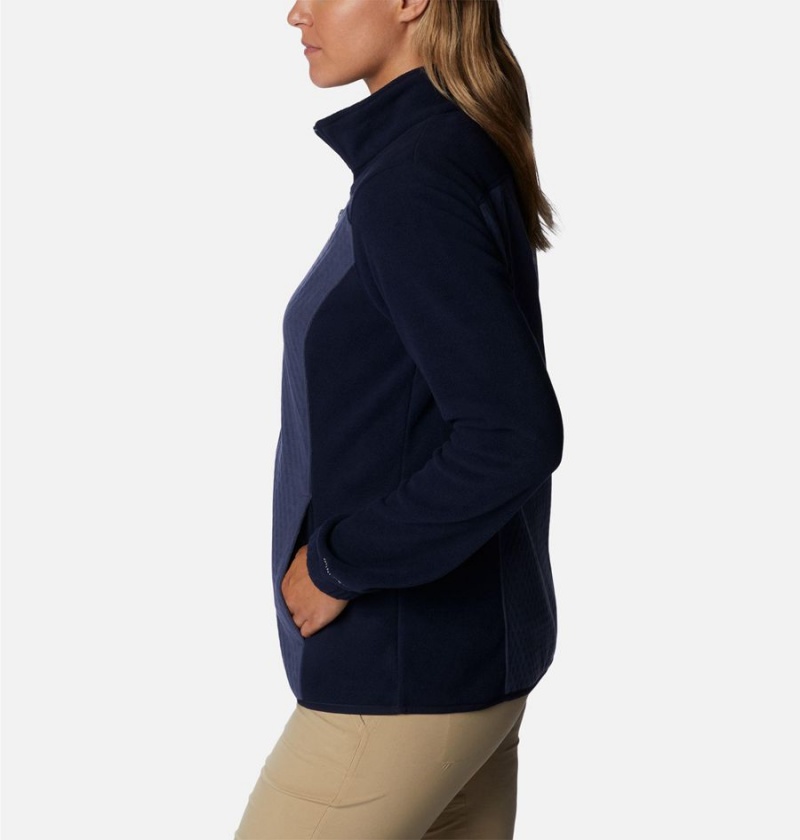 Navy Columbia Overlook Trail Full Zip Women's Fleece Jacket | 85402GYFZ